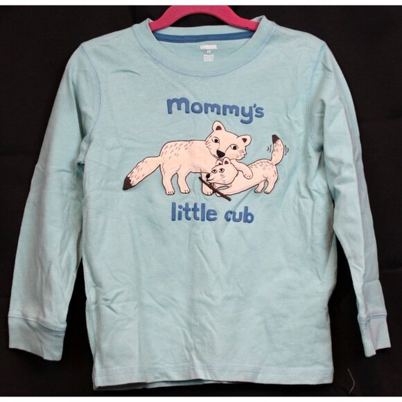 2013 Gymboree Animal Party Shirt sz 5T NWT Boys Teal Fox Mommy's Little Cub - Picture 1 of 4
